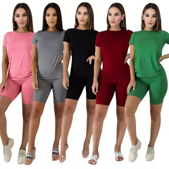 Casual Sport 2 pieces Short, Tshirt set - Picture 1 of 8